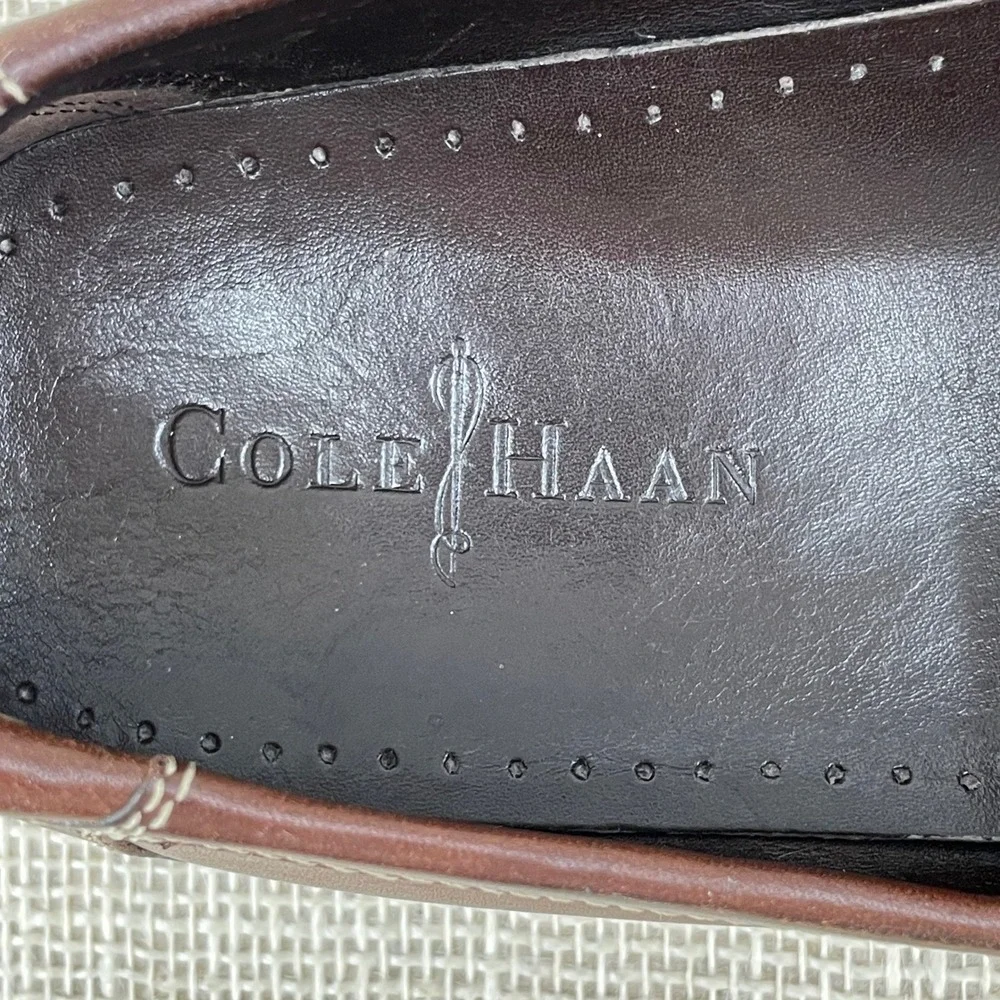 Cole‎ Haan Grant Escape Mens Brown Leather Loafers Drivers Shoes C11404 Size 10M